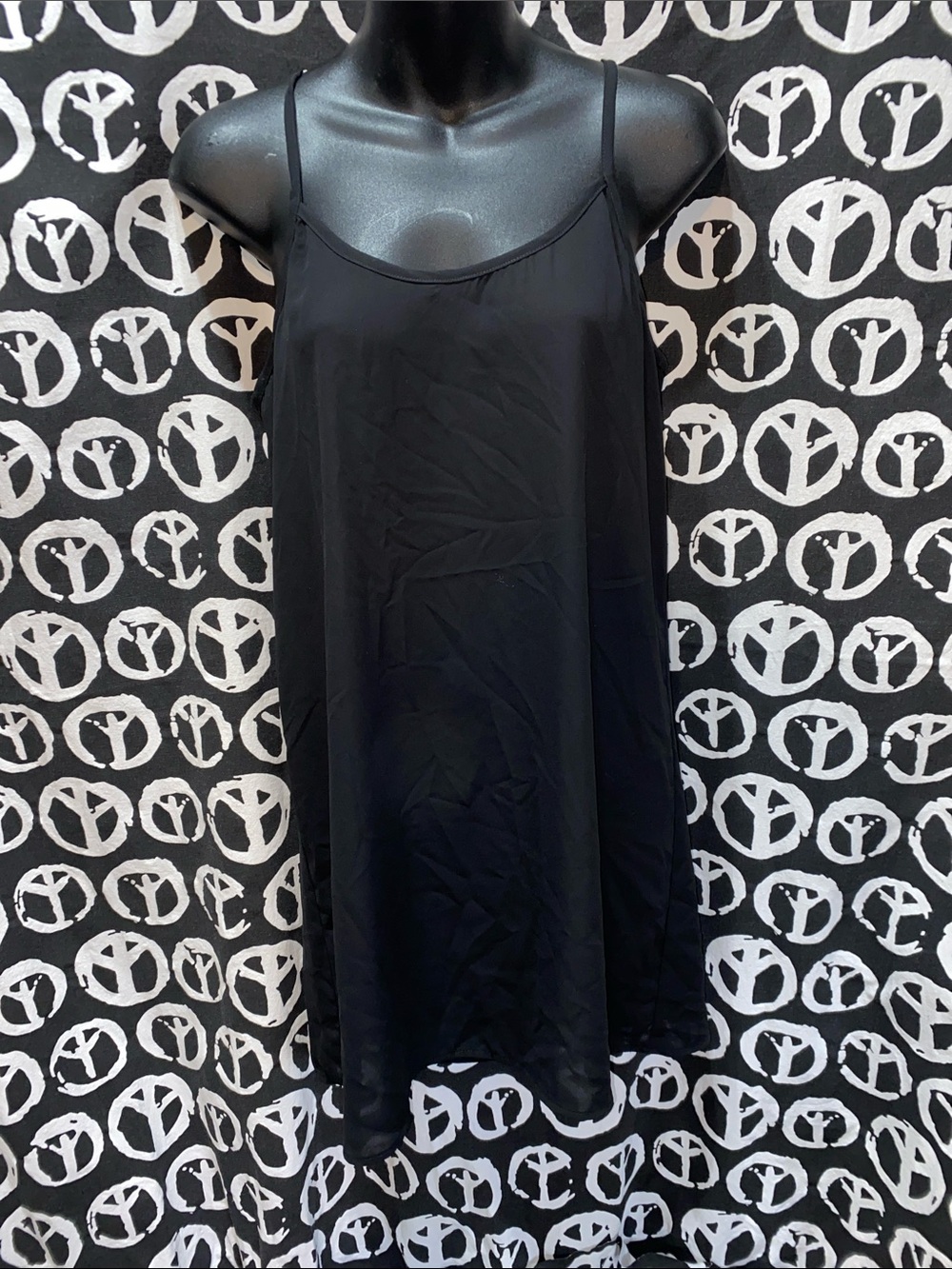 FIFTEEN TWENTY BLACK SLEEVELESS SLIP DRESS SZ XS